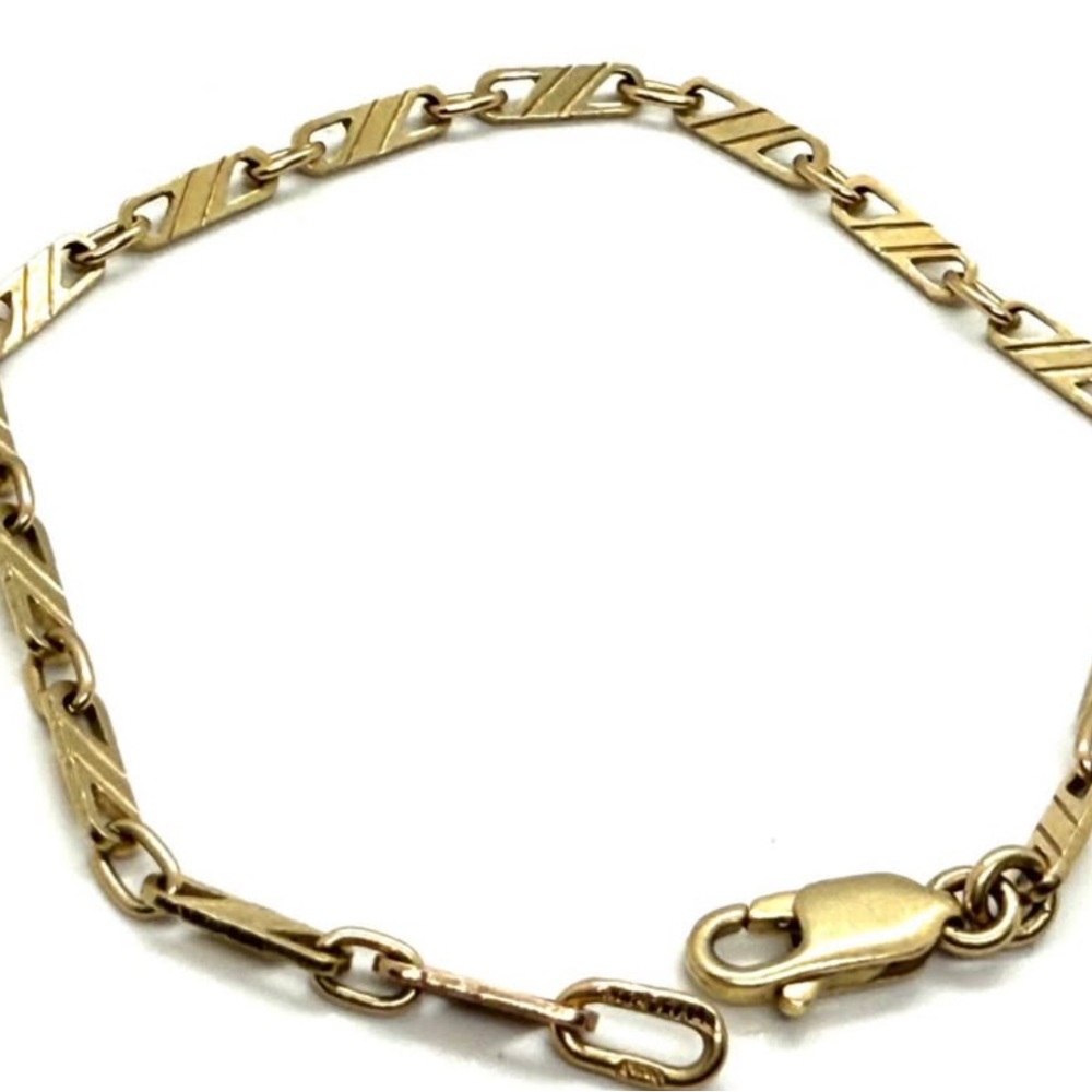 14k Solid Gold Nice Fancy Style Bracelet